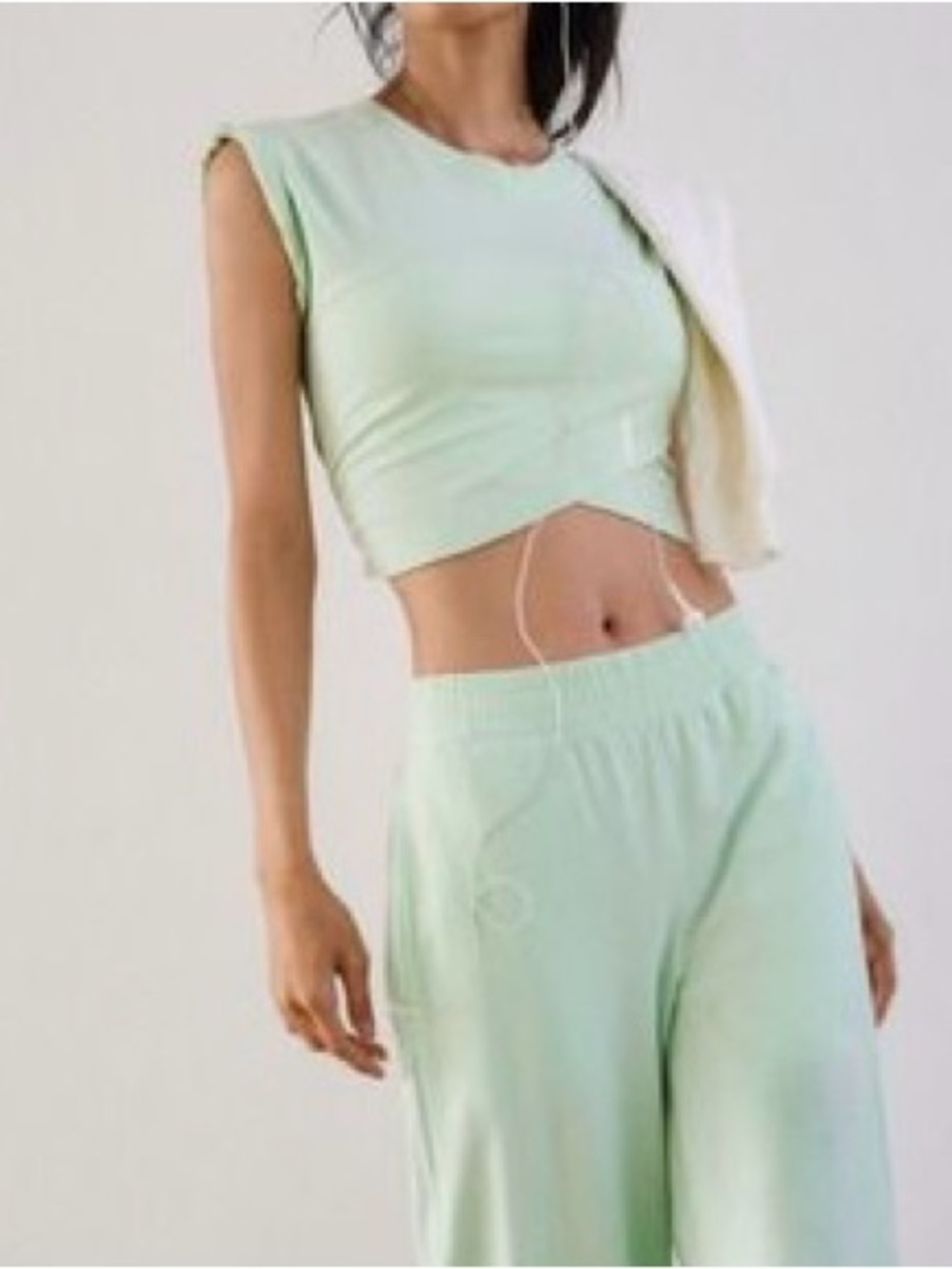 NWT FP Movement Pistachio green hot shot crossover top size L